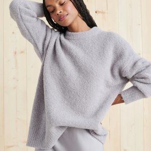 Jenni Kayne Boucle Cocoon Crewneck "Frost" Purple Size Small